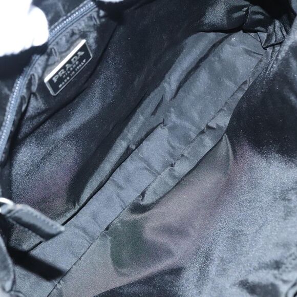 Prada Triangle Logo Black Synthetic Tote Bag (Pre-Owned) - Picture 12 of 16